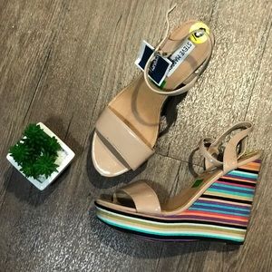 NWT STEVE MADDEN | Boho Striped Wedges | 9